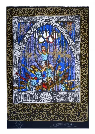 シルクスクリーン Combas - Olympic centennial