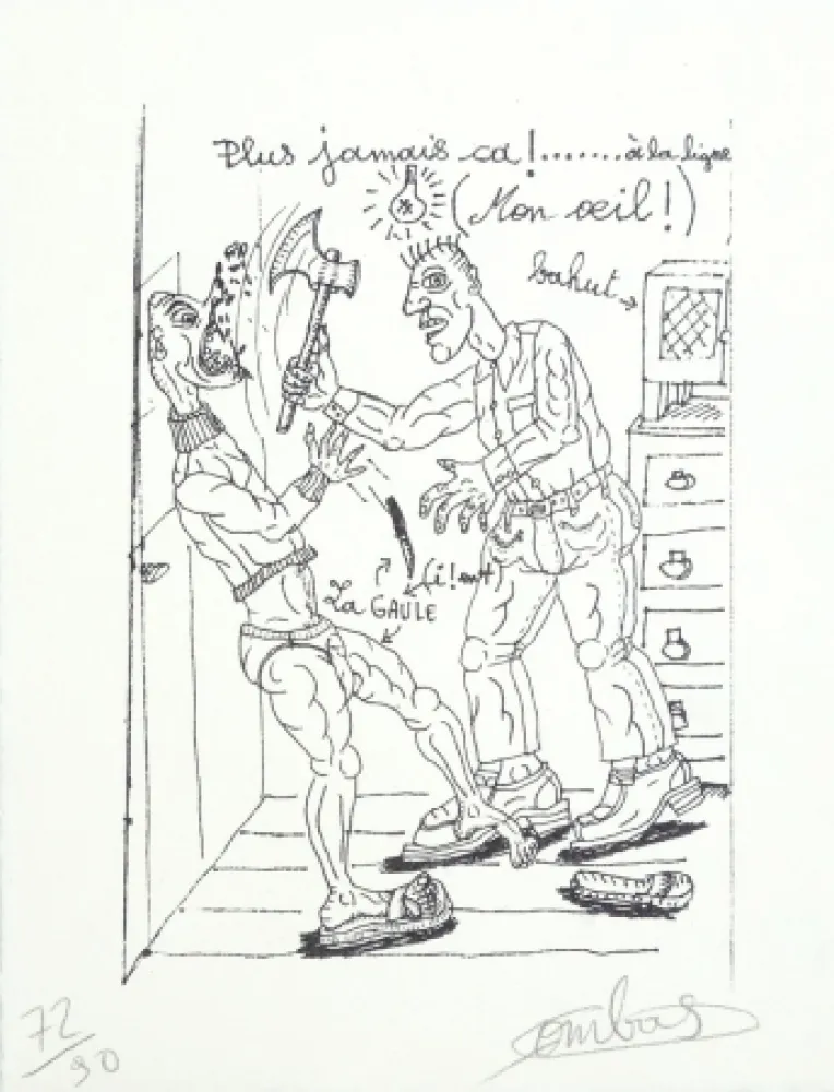 リトグラフ Combas - Plus jamais ça !