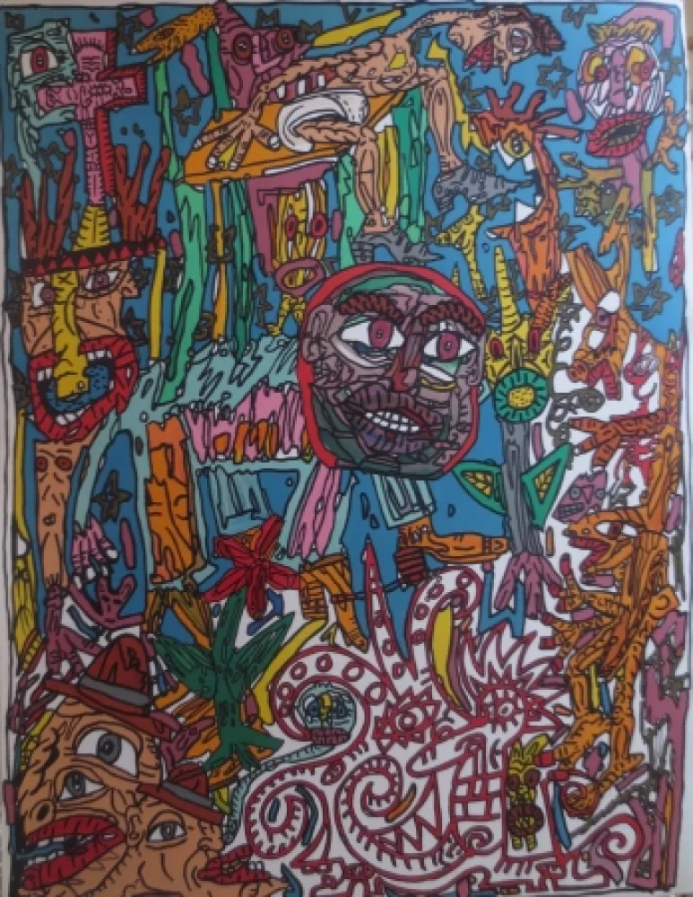 リトグラフ Combas - Sans titre