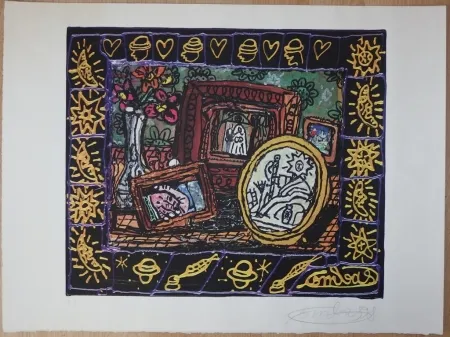 リトグラフ Combas - Table aux souvenirs