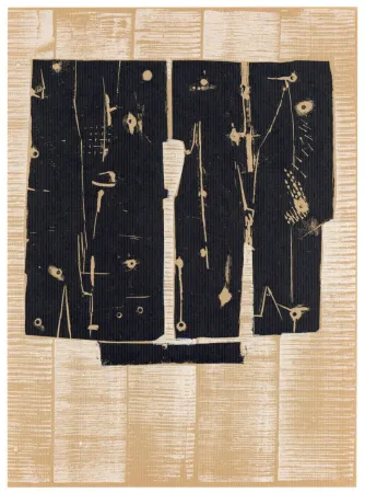 木版 Consagra - Composition