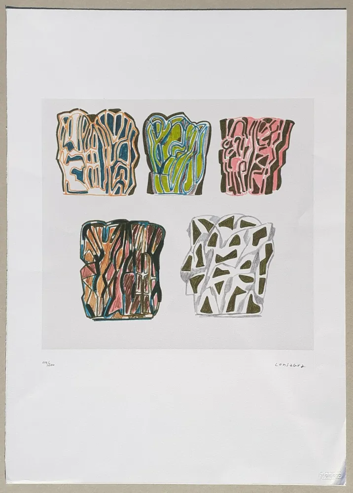 リトグラフ Consagra - Composizione