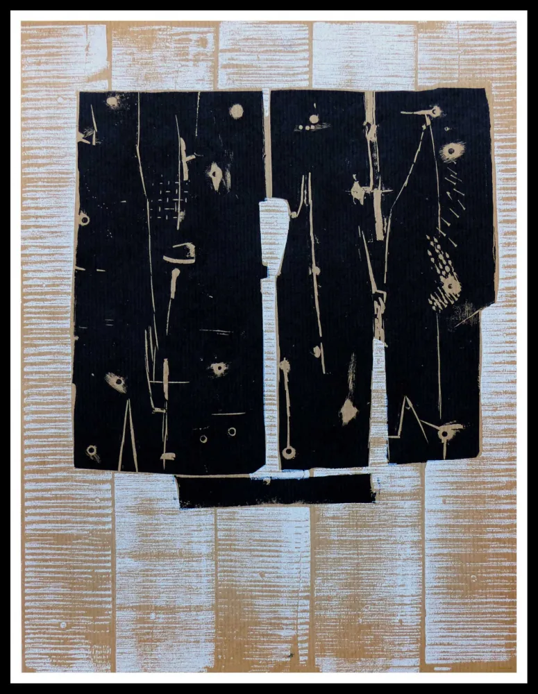 木版 Consagra - GRAVURE SUR BOIS 