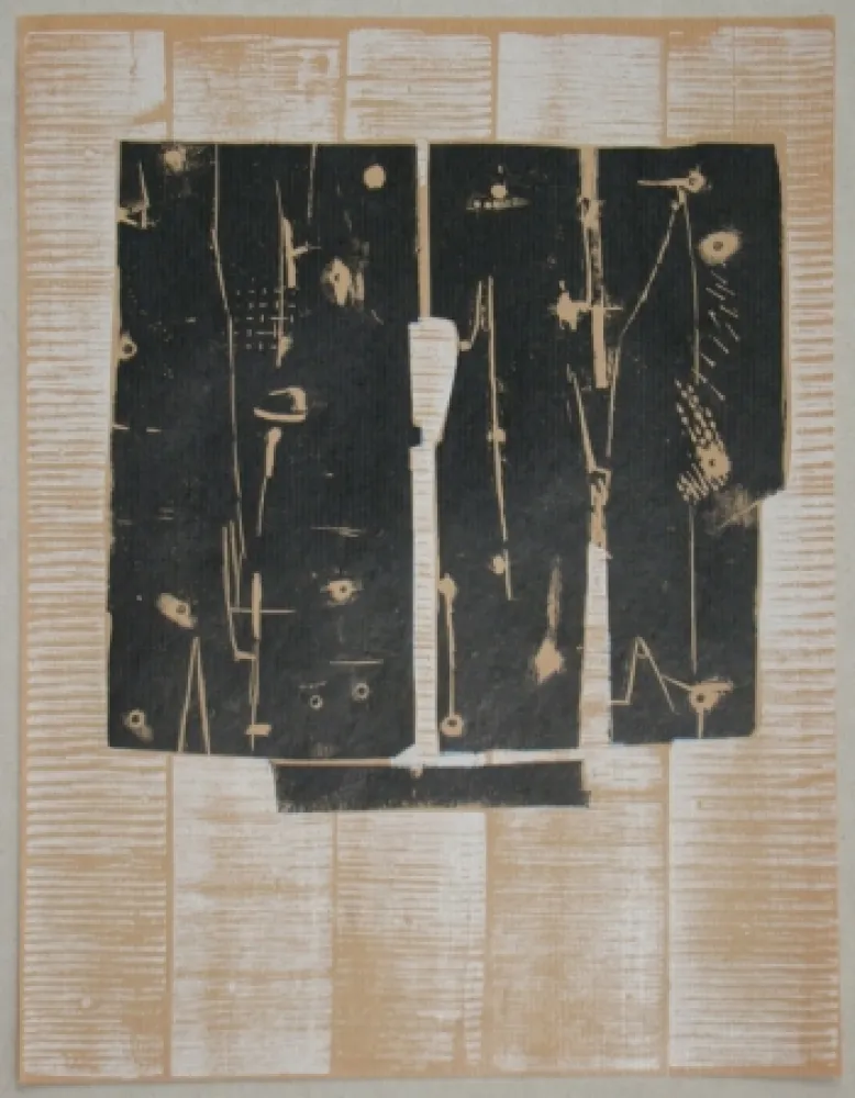 木版 Consagra - Gravure sur bois pour XXe Siècle