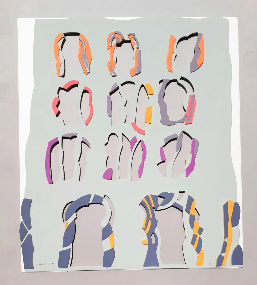 シルクスクリーン Consagra - Prospetto di un edificio frontale