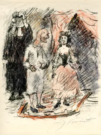 リトグラフ Corinth - Aline und der Präsident