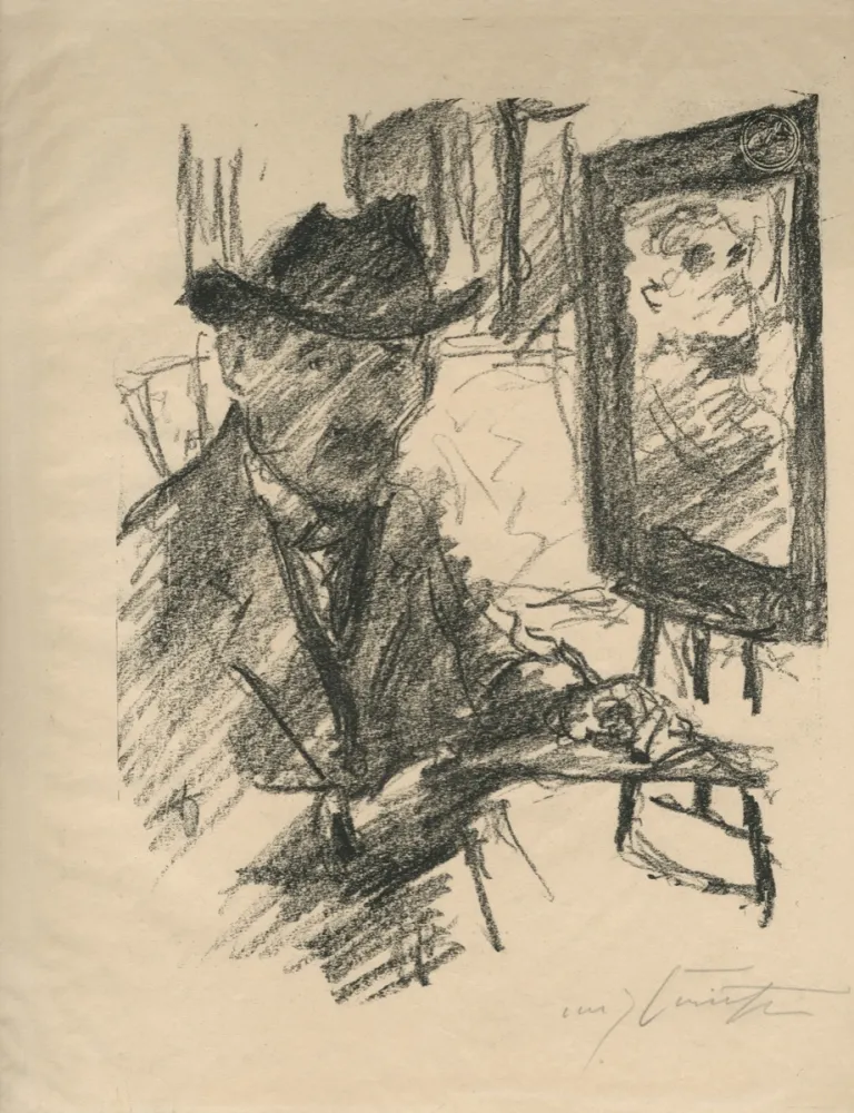 リトグラフ Corinth - Selbstbildnis