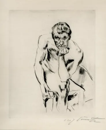 ポイントーセッシュ Corinth - Sitzender männlicher Akt, nachdenkend. 