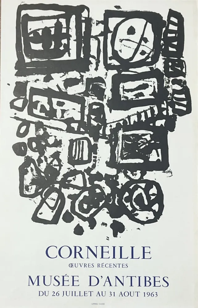 リトグラフ Corneille - Affiche lithographique Musée d'Antibes (Musée Picasso) 1963