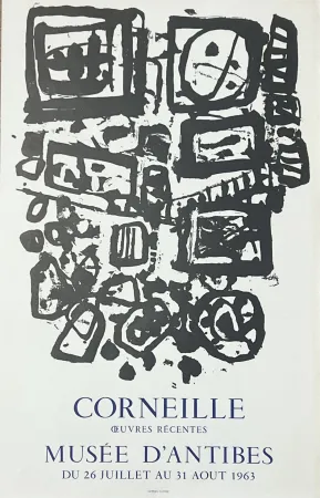 リトグラフ Corneille - Affiche lithographique Musée d'Antibes (Musée Picasso) 1963