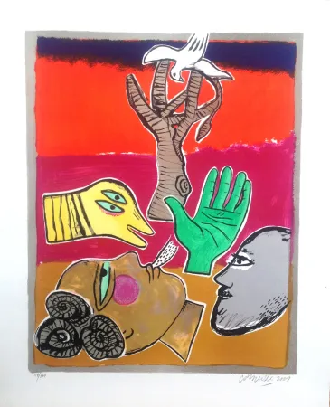 リトグラフ Corneille - Album 12 mois de l'année 