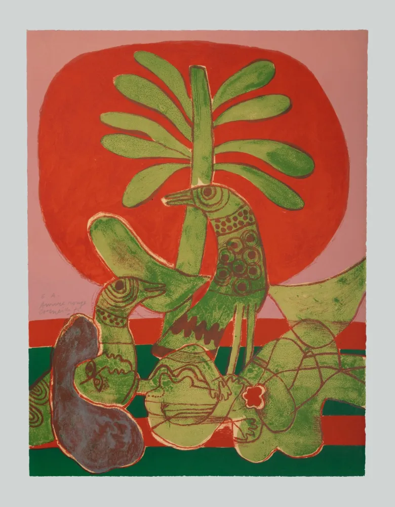 シルクスクリーン Corneille - Amore rouge