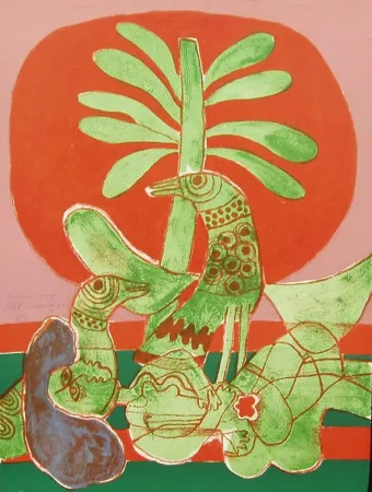 リトグラフ Corneille - AMORE ROUGE