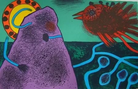 リトグラフ Corneille - Aurore sur la montagne