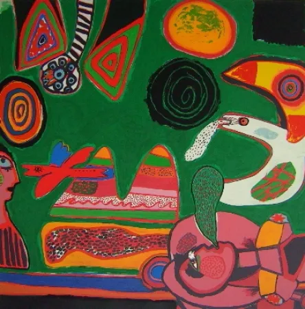 リトグラフ Corneille - Bain de soleil