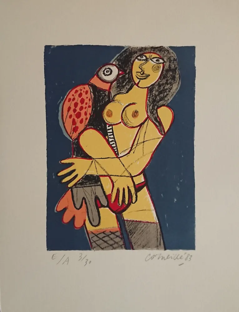 リトグラフ Corneille - '' Enchantement des jours ''