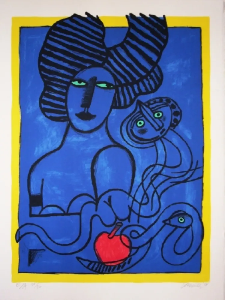 リトグラフ Corneille - Fruit défendu