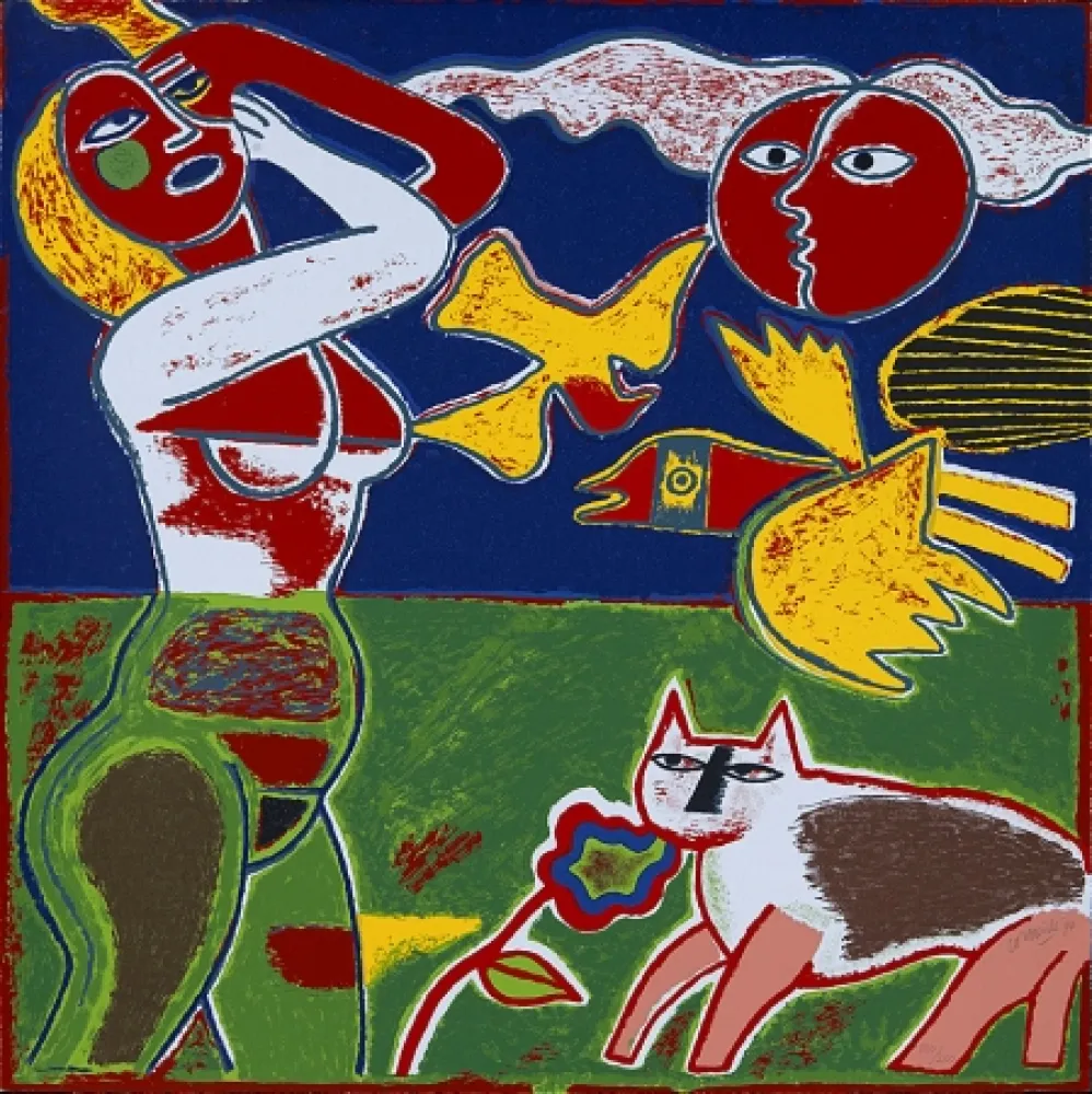 シルクスクリーン Corneille - Image d'un été