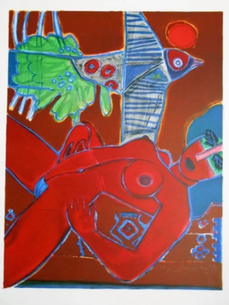 シルクスクリーン Corneille - Image d'un été