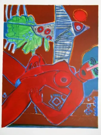 シルクスクリーン Corneille - Image d'un été