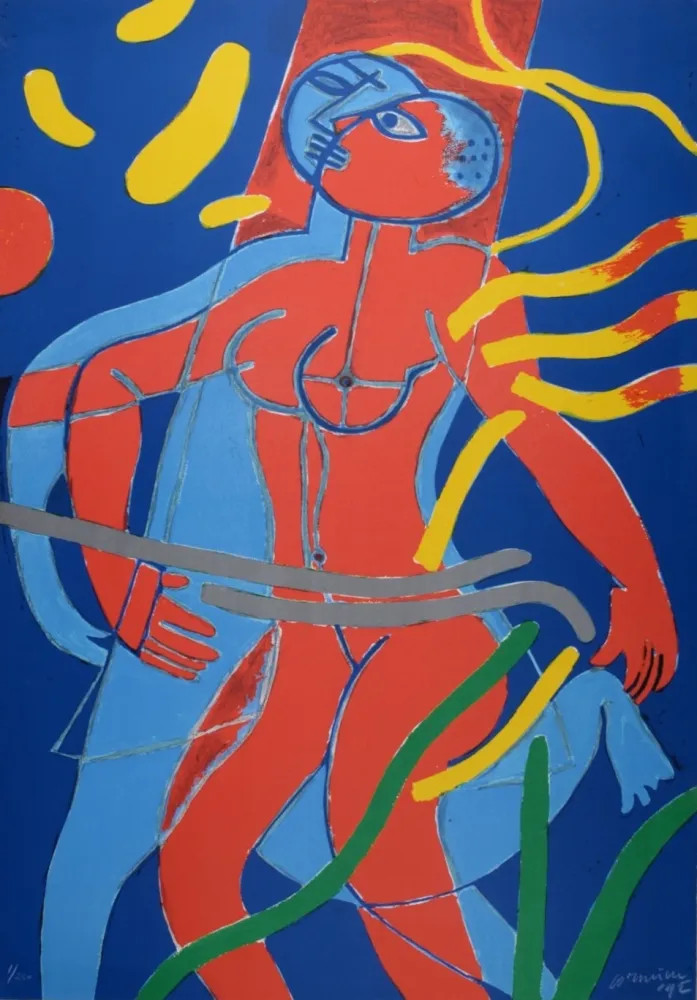 リトグラフ Corneille - Jeux de l'Air et de l'Eau