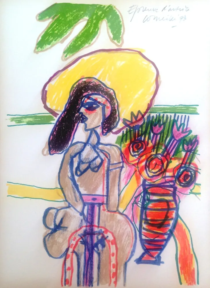 シルクスクリーン Corneille - Jolie dame 