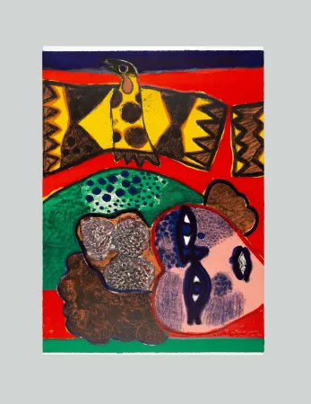 リトグラフ Corneille - La belle du jardin