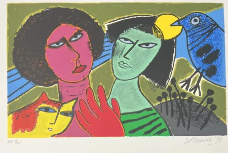 シルクスクリーン Corneille - L'amour au jour ile jour 1996