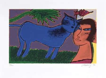 シルクスクリーン Corneille - L'amour au jour le jour 3