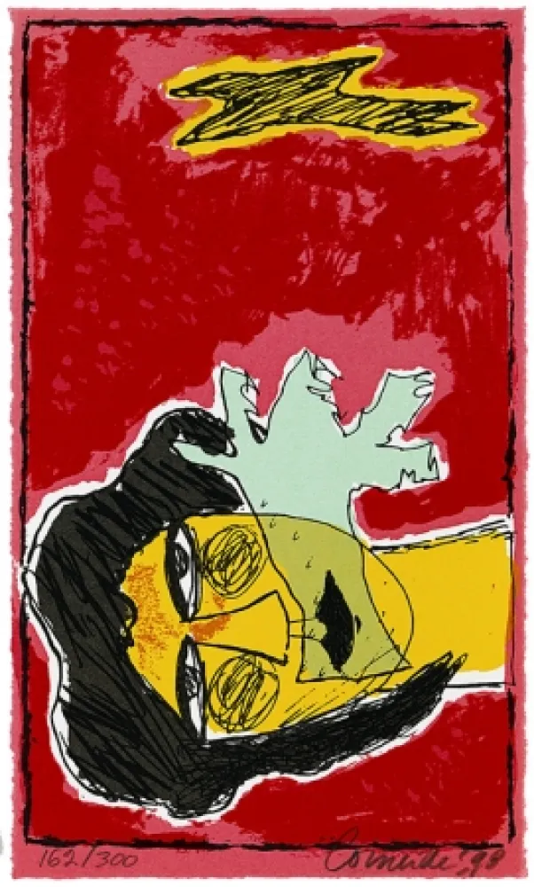 シルクスクリーン Corneille - Le ciel rouge de l'amour