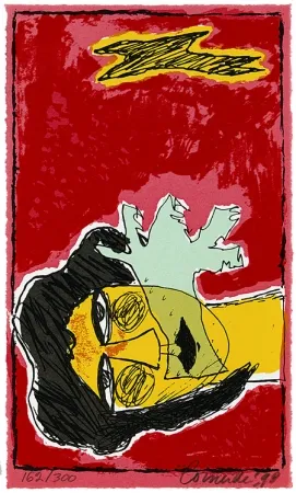 シルクスクリーン Corneille - Le ciel rouge de l'amour