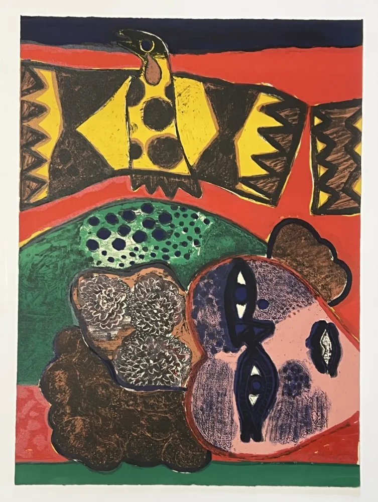リトグラフ Corneille - Lithographie ancienne La belle de jadis, 1972