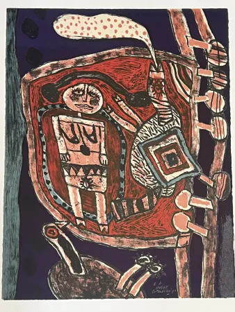 リトグラフ Corneille - Lithographie ancienne Piège, 1971 E/A