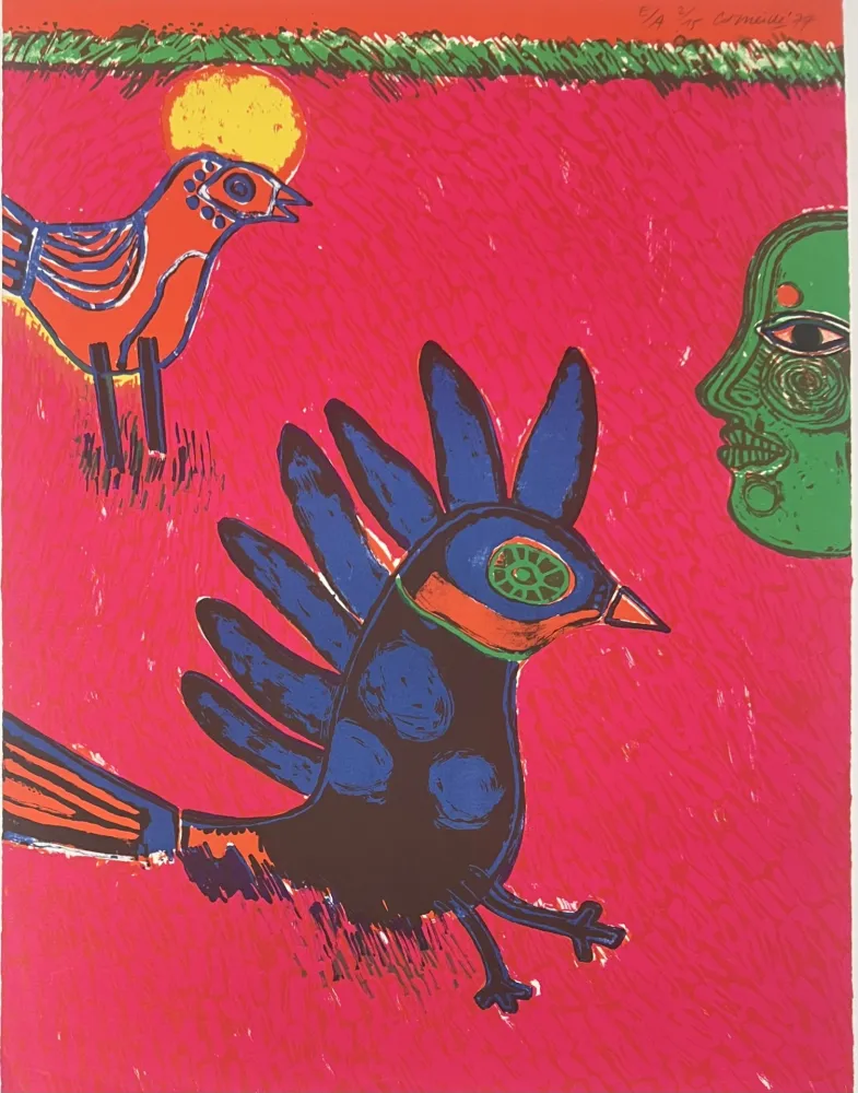 リトグラフ Corneille - Lithographie Herbes 1977