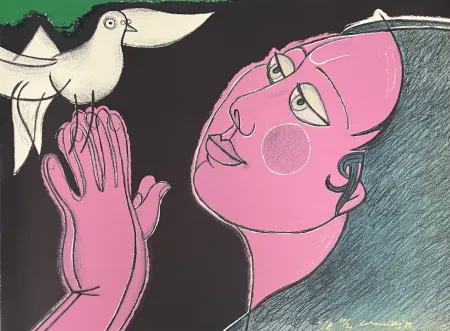 リトグラフ Corneille - Lithographie Incantation, 1991, E/A