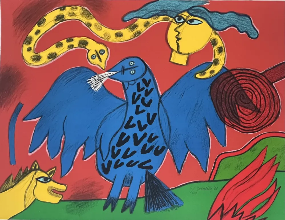 リトグラフ Corneille - Lithographie Mémoire de Bali, 1993