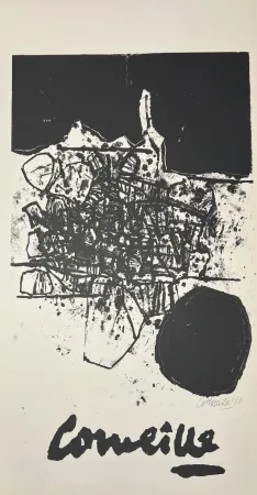 技術的なありません Corneille - Lithographie Paysage minéralogique 1960