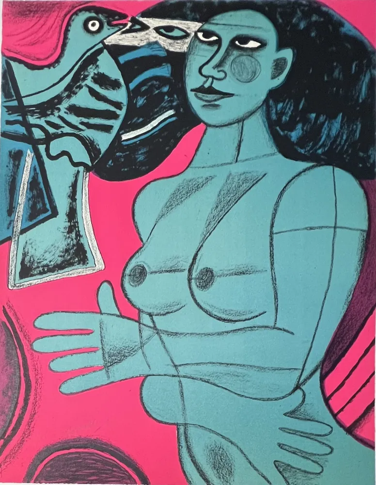 リトグラフ Corneille -  Lithographie Tendre est l'oiseau 1991