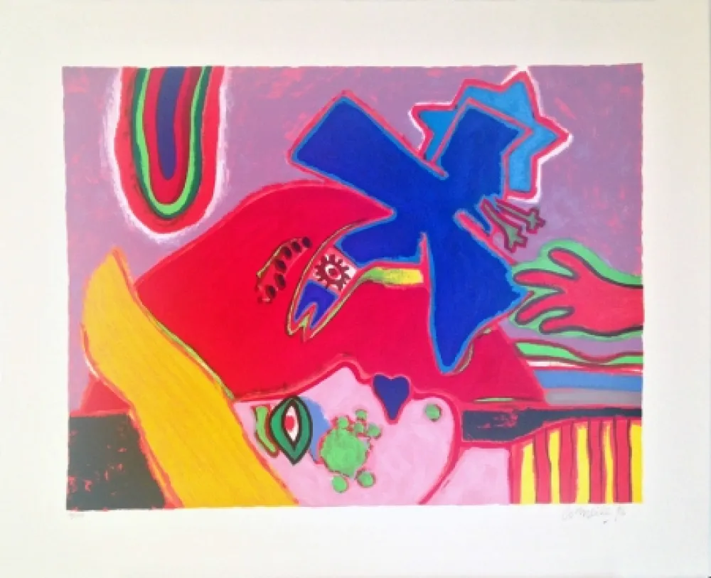 シルクスクリーン Corneille - L'Oiseau attendu