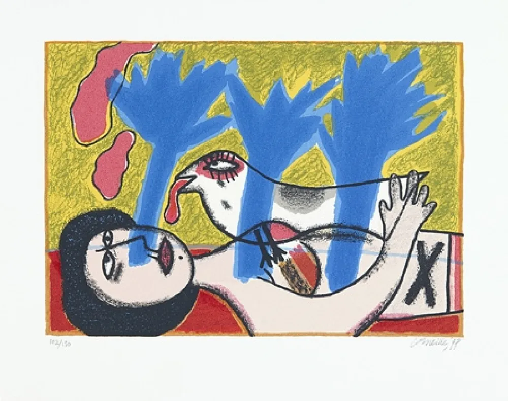 シルクスクリーン Corneille - L'oiseau des songes