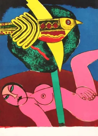 リトグラフ Corneille - NUDO ROSA