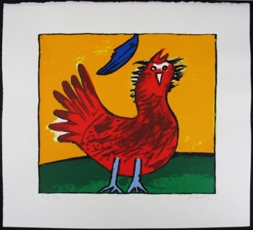 リトグラフ Corneille - Oiseau hollandais