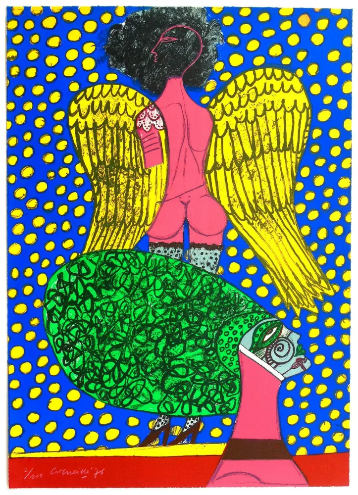 リトグラフ Corneille - Omaggio a Fellini