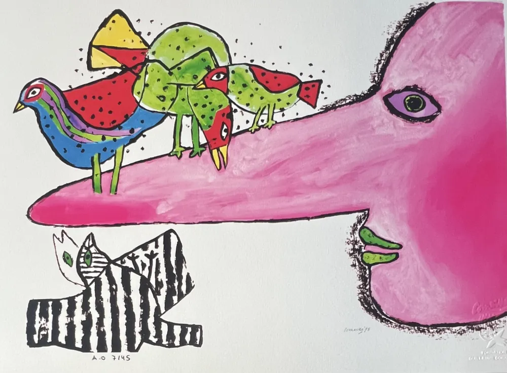 デジタル版画 Corneille -  Pinocchio 1973 Tirage numéroté 45 ex AO