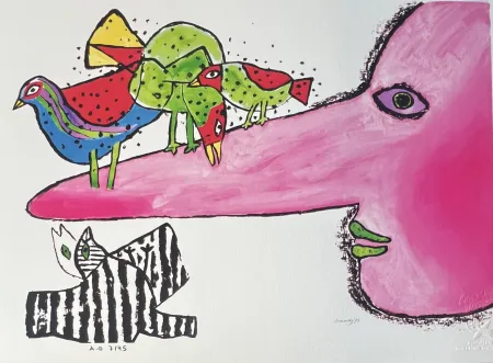 デジタル版画 Corneille -  Pinocchio 1973 Tirage numéroté 45 ex AO