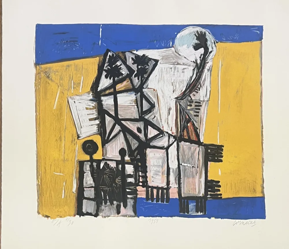 シルクスクリーン Corneille - Sérigraphie Cobra, 1951. Exemplaire E/A