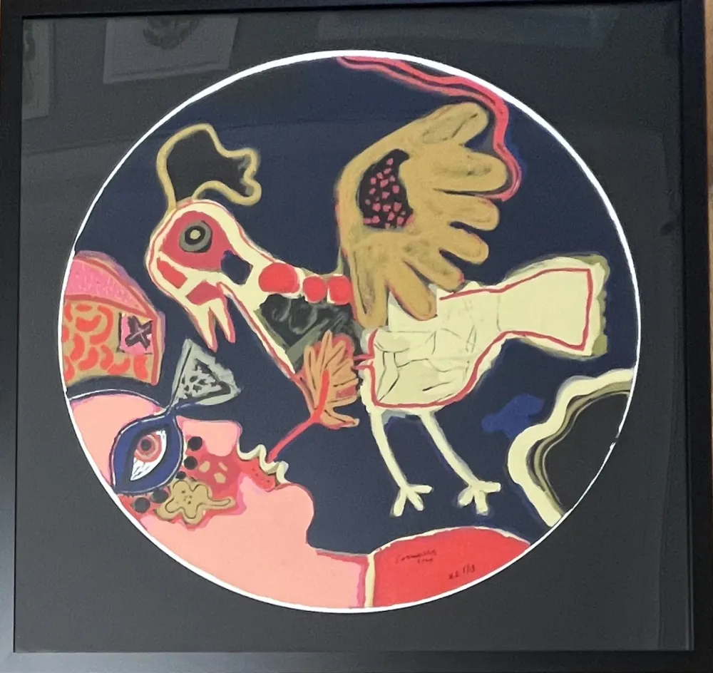 シルクスクリーン Corneille - Sérigraphie L'oiseau presque déraisonnable  2009