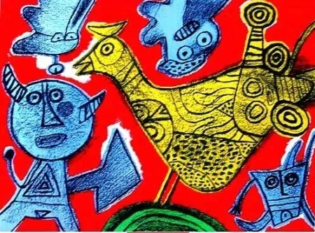 リトグラフ Corneille - Songe du diable