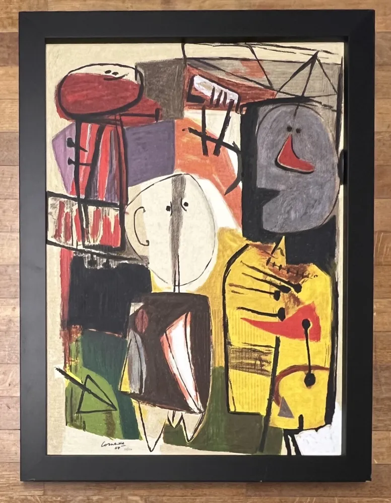 多数の Corneille -  Terragraphie signée sur toile Charlie Parker - Cobra