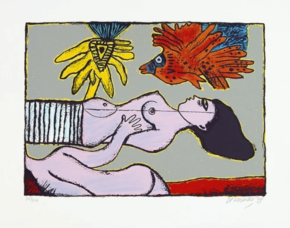 シルクスクリーン Corneille - Une belle journée de l'été